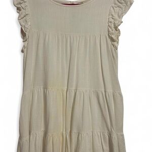 Altar'd State Tan Tiered Ruffled Mini Sundress